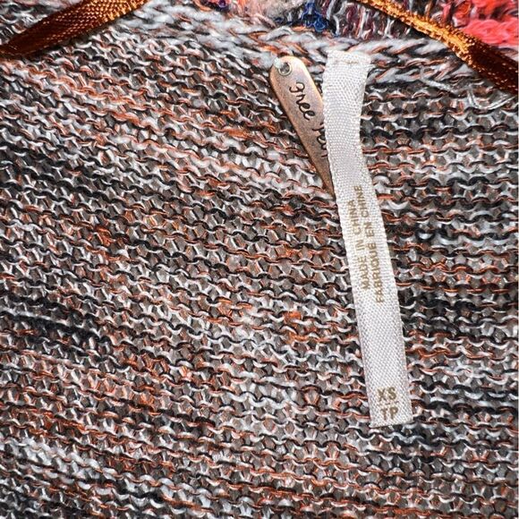 Free People Jungle Heat Space Dye Hooded Fringe Short Sleeve Cardigan Vest - Picture 11 of 12